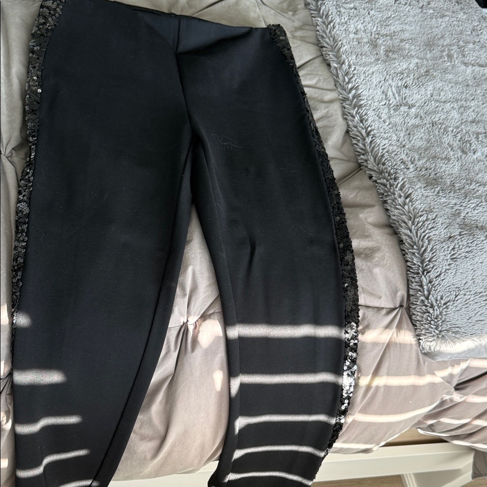 Chico's Black Pants with Sequin Detail